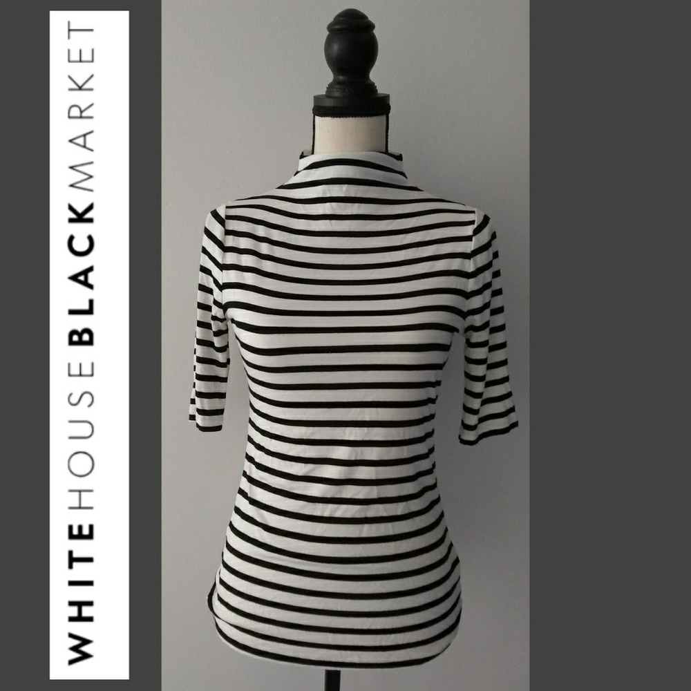 WHBM Mock Neck Top
